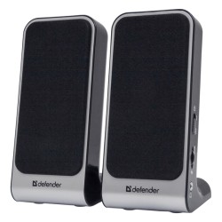 Defender reproduktory SPK-225, 2.0, 4W, šedé, regulace hlasitosti, magneticky stíněné pouzdro, konektor pro sluchátka