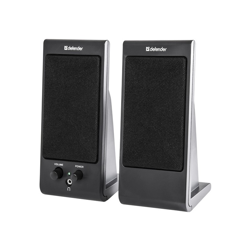 Defender reproduktory SPK-170, 2.0, 4W, černé, regulace hlasitosti, magneticky stíněné pouzdro, konektor pro sluchátka