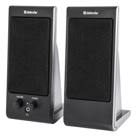 Defender reproduktory SPK-170, 2.0, 4W, černé, regulace hlasitosti, magneticky stíněné pouzdro, konektor pro sluchátka