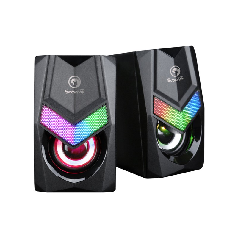 Marvo reproduktory SG-118, 6W, černé, podsvícené