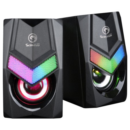 Marvo reproduktory SG-118, 6W, černé, podsvícené