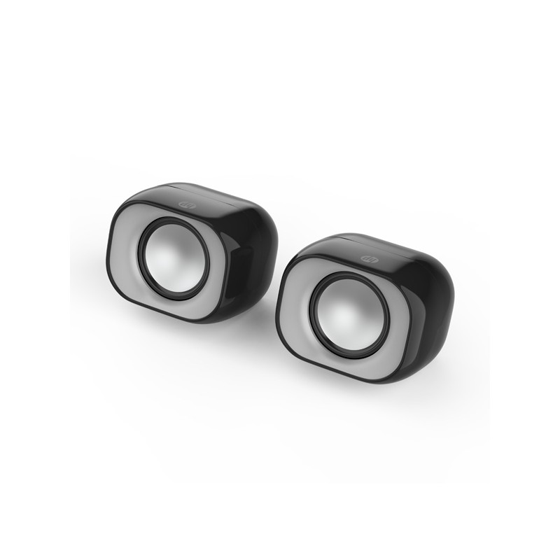HP reproduktory DHS-2111, 2.0, 6W, černé, regulace hlasitosti, plastové