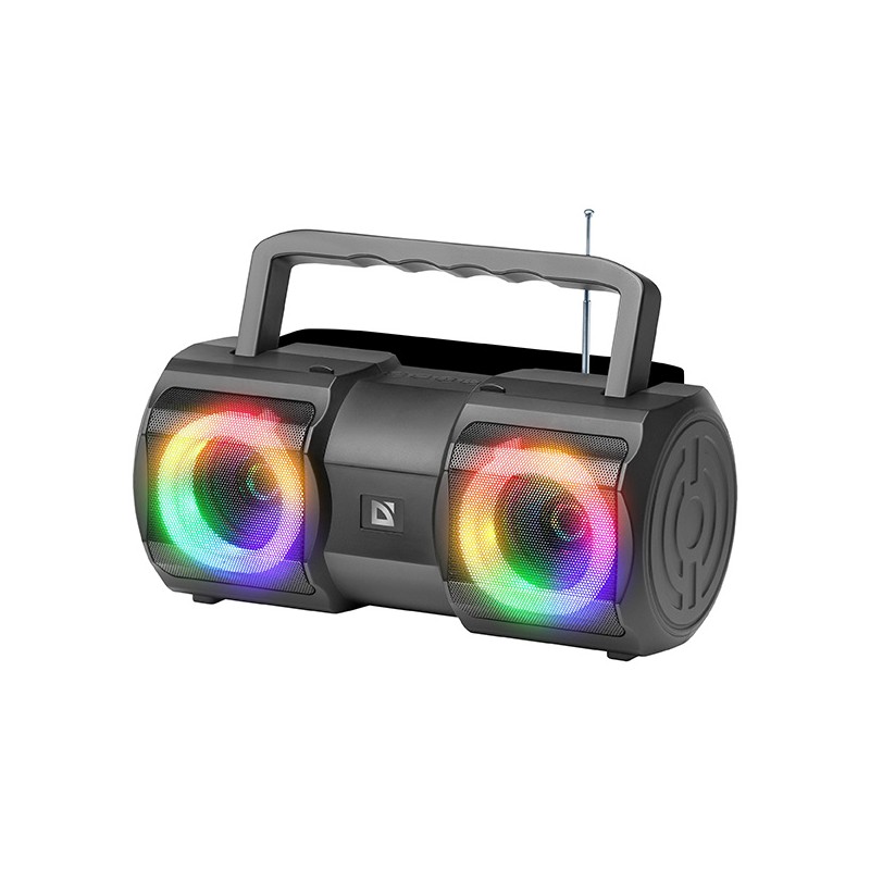 Defender reproduktor BEATBOX 20, Li-Ion, 2.0, 20W, černý, regulace hlasitosti, přenosný, LED podsvícení, s integr. baterií