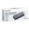 Dokovací stanice Verbatim, USB-C Pro, 15-port, 2x HDMI, RJ45, microSD, USB-A 3.1, USB-C 3.1, šedá 32174