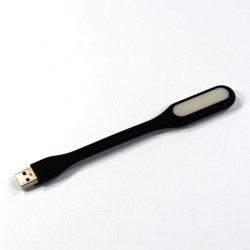 Světlo k notebooku, pogumované, černé, USB, LED, DOPRODEJ