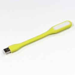 Světlo k notebooku, pogumované, zelené, USB, LED, DOPRODEJ