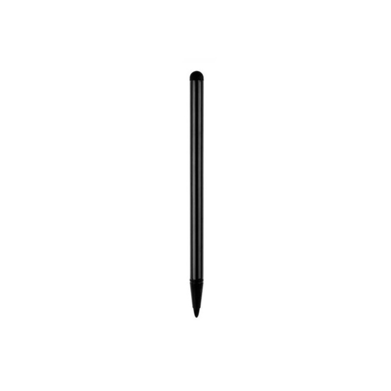 Dotykové pero 2v1 (stylus a přesné ukazovátko), kapacitní, kov, černé, pro iPad a tablet