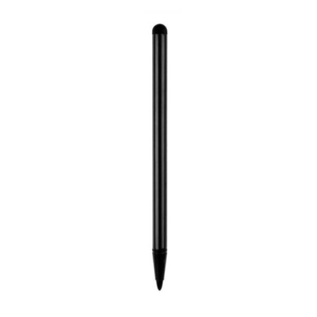 Dotykové pero 2v1 (stylus a přesné ukazovátko), kapacitní, kov, černé, pro iPad a tablet