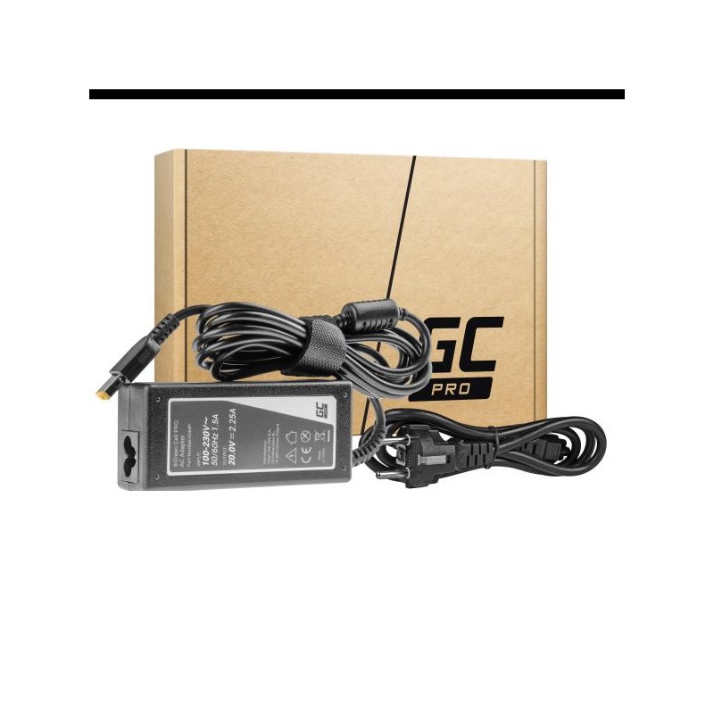 AC adaptér Green Cell 20V 2.25A 45W pro Lenovo G50-30 G50-70 G505 Z50-70 ThinkPad T440 T450 IdeaPad S210