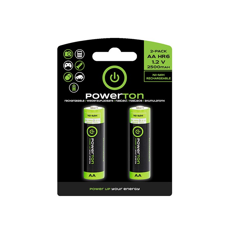 Powerton ENERGY RECHARGE Nabíjecí Ni-MH baterie AA, 2-pack