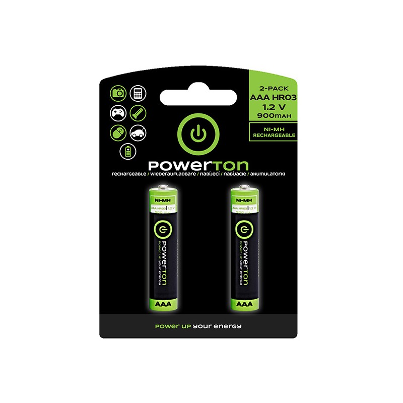 Powerton ENERGY RECHARGE Nabíjecí Ni-MH baterie AAA, 2-pack
