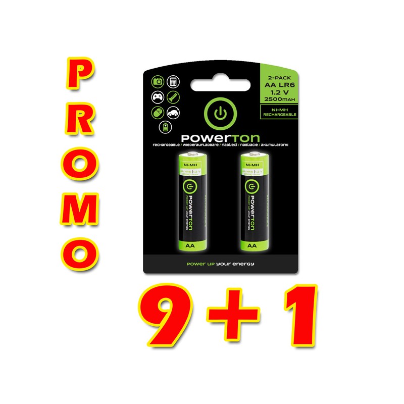 Powerton ENERGY RECHARGE Nabíjecí Ni-MH baterie AA, 10x2-pack