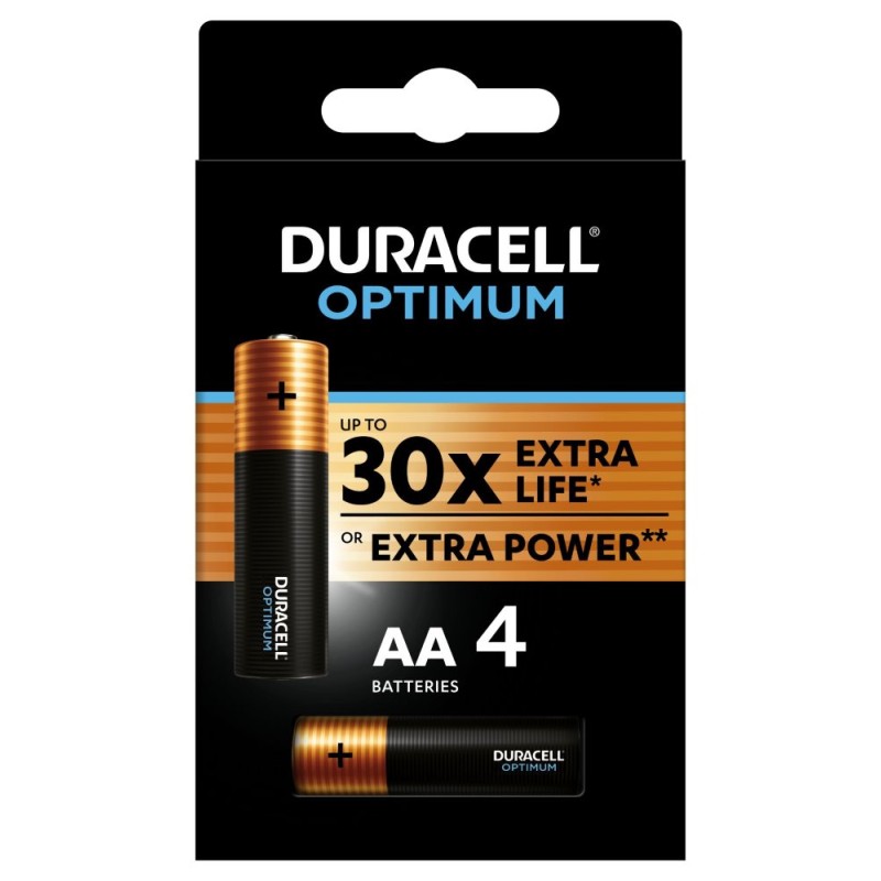 Duracell Optimum Jednorázová alkalická baterie AA, 4-pack