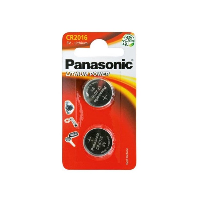 Panasonic Jednorázová lithiová baterie CR2016, 2-pack