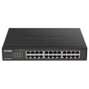 D-Link DGS-1100-24PV2 24-Port PoE Gigabit Smart Managed Switch, 12x PoE, PoE budget 100W, fanless