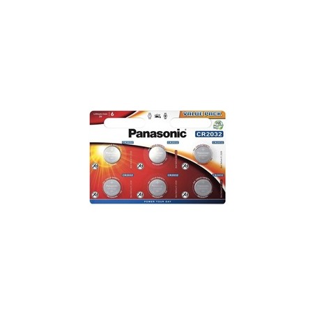 PANASONIC Lithiová baterie (knoflíková) CR-2032EL/6BP 3V (Blistr 6ks)