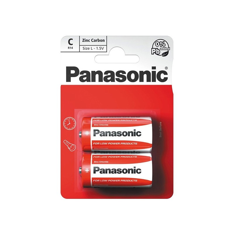 Panasonic Jednorázová zinkouhlíková baterie C, 2-pack
