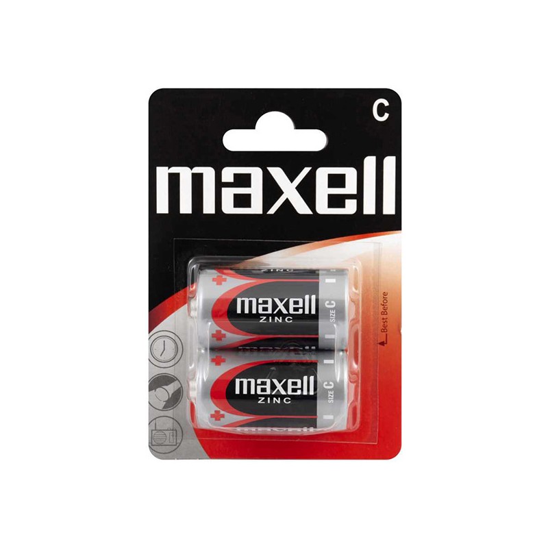 Maxell Jednorázová zinková baterie C, 2-pack