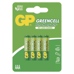GP Jednorázová zinkochloridová baterie AAA, 4-pack