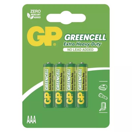 GP Jednorázová zinkochloridová baterie AAA, 4-pack