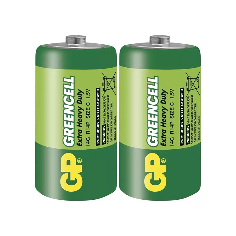 GP Jednorázová zinkochloridová baterie C, 2-pack B1230