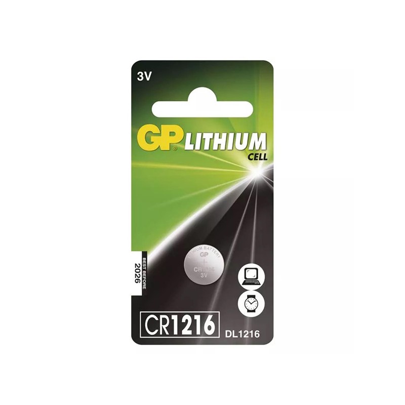 GP Jednorázová lithiová baterie CR1216, 1-pack