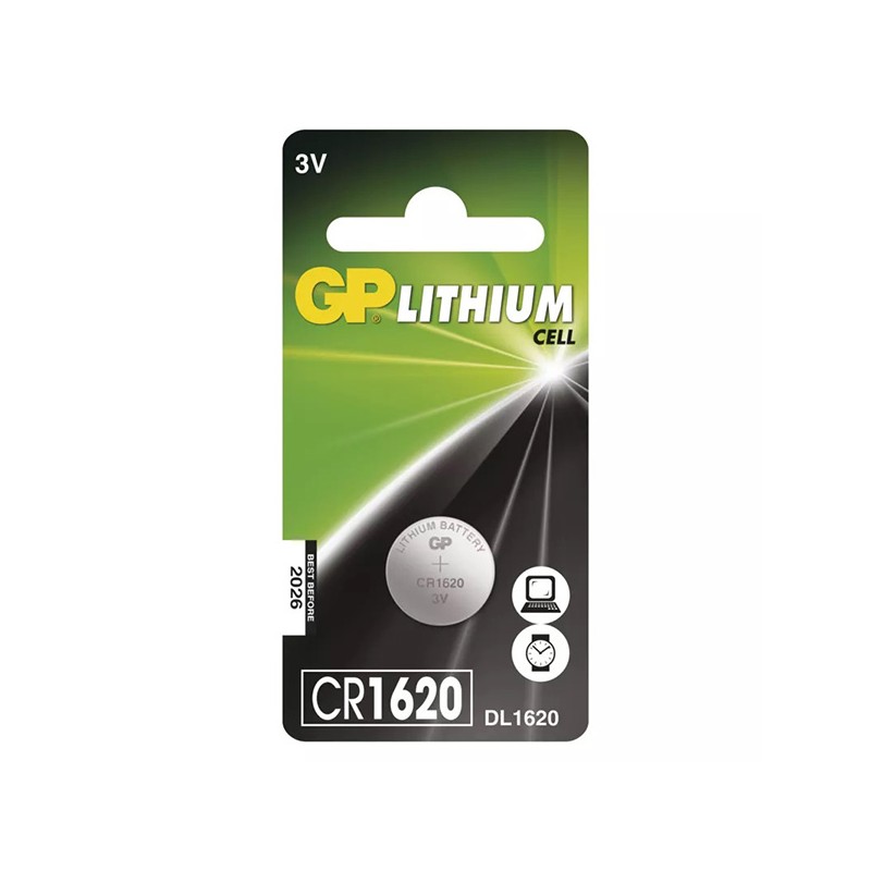 GP Jednorázová lithiová baterie CR1620, 1-pack