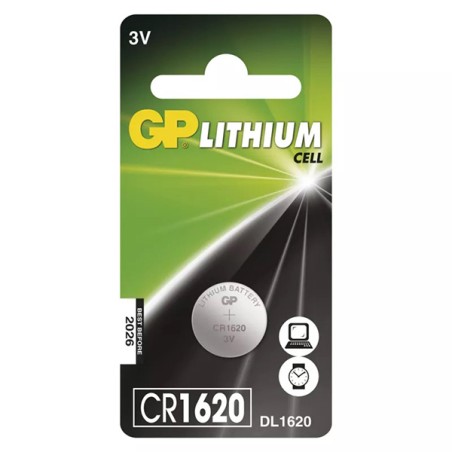 GP Jednorázová lithiová baterie CR1620, 1-pack