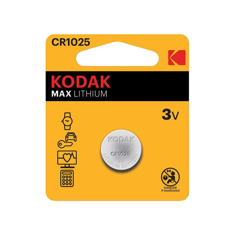 Kodak MAX Jednorázová lithiová baterie CR1025, 2-pack