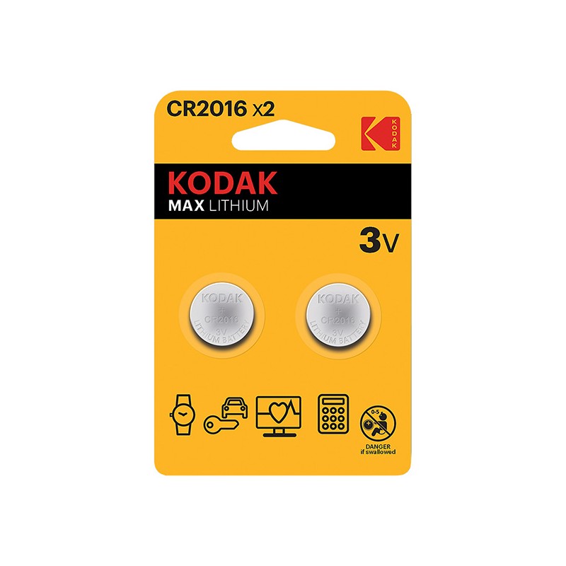 Kodak MAX Jednorázová lithiová baterie CR2016, 2-pack