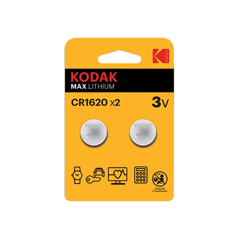 Kodak MAX Jednorázová lithiová baterie CR1620, 2-pack
