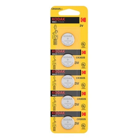 Kodak Jednorázová lithiová baterie CR2025, 5-pack