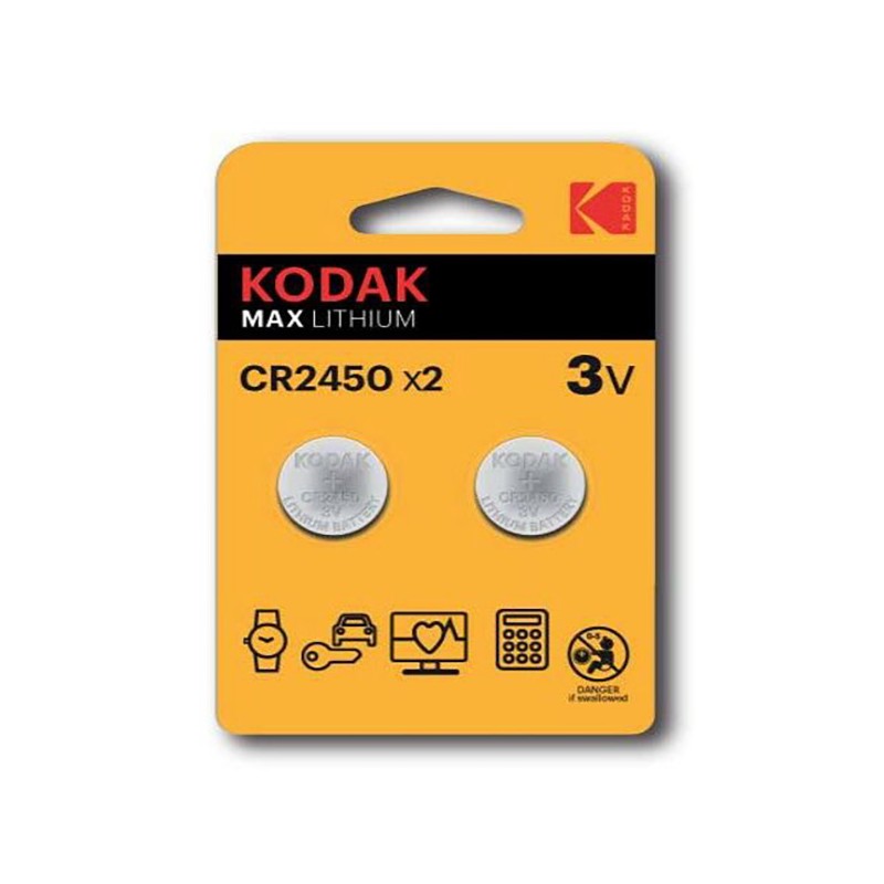 Kodak MAX Jednorázová lithiová baterie CR2450, 2-pack