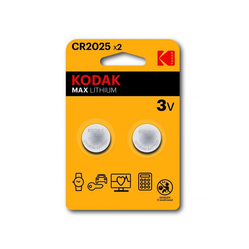Kodak MAX Jednorázová lithiová baterie CR2025, 2-pack