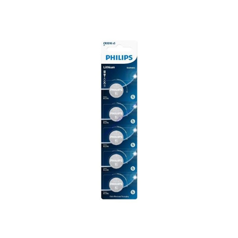 PHILIPS Jednorázová lithiová baterie CR2016, 5-pack