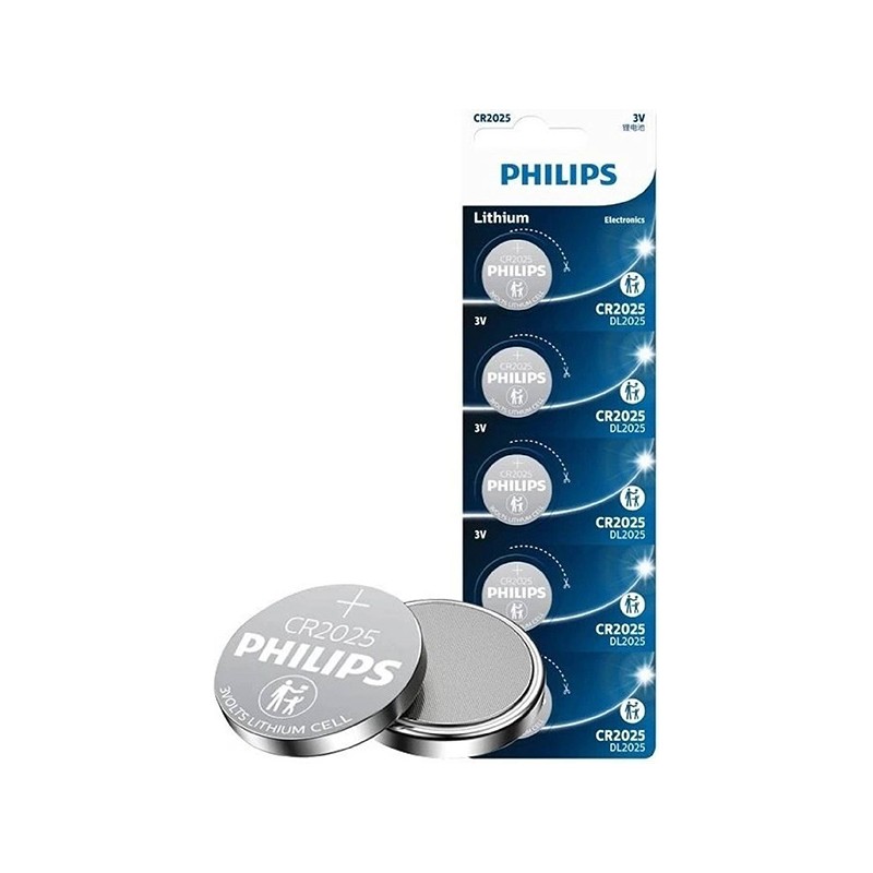 PHILIPS Jednorázová lithiová baterie CR2025, 5-pack