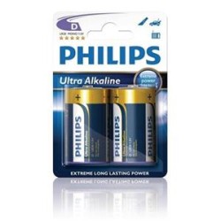 PHILIPS ULTRA Jednorázová alkalická baterie D, 2-pack