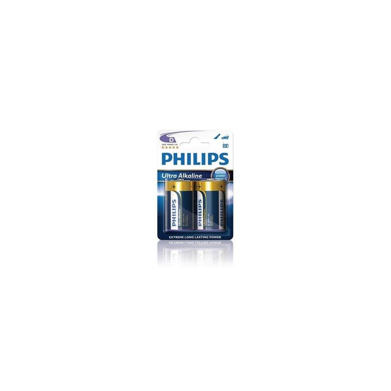 PHILIPS ULTRA Jednorázová alkalická baterie D, 2-pack