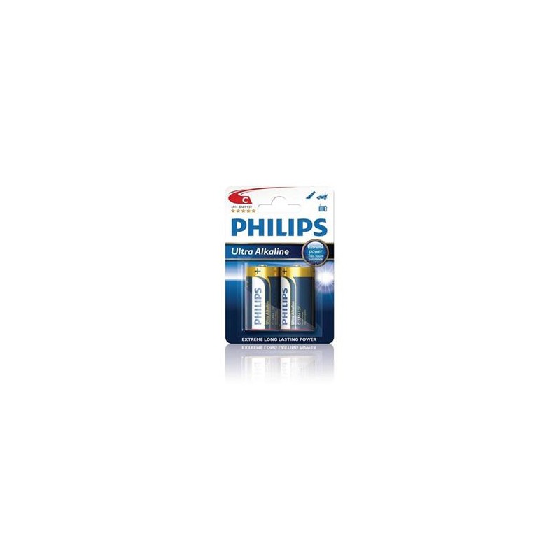 PHILIPS ULTRA Jednorázová alkalická baterie C, 2-pack