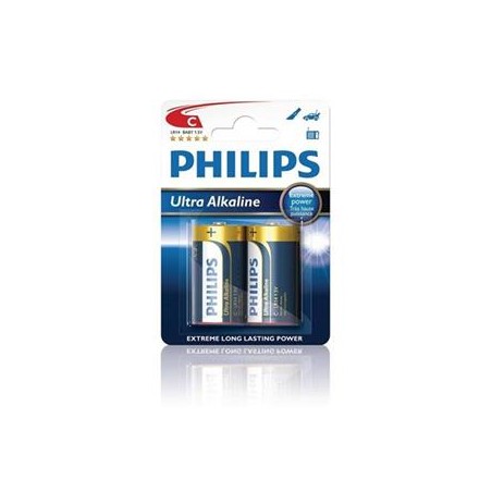 PHILIPS ULTRA Jednorázová alkalická baterie C, 2-pack
