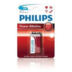 PHILIPS POWER Jednorázová alkalická baterie 9V, 1-pack