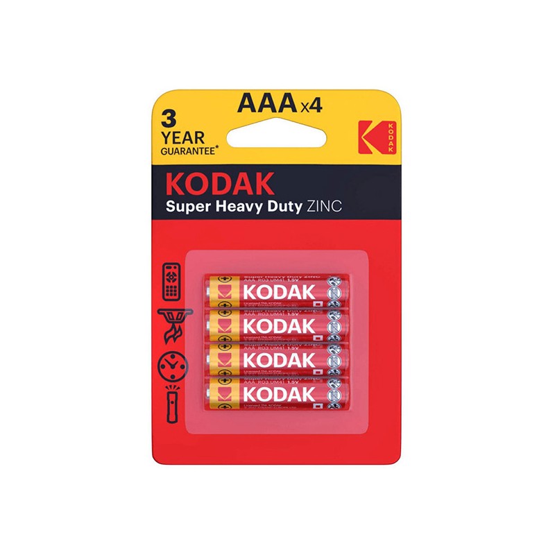 Kodak SUPER HEAVY DUTY Jednorázová zinkochloridová baterie AAA, 4-pack