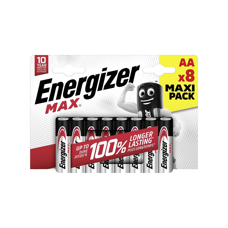 ENERGIZER MAX Jednorázová alkalická baterie AA, 8-pack