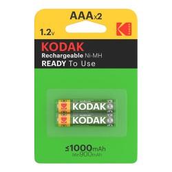 Kodak Nabíjecí Ni-MH baterie AAA, 2-pack KODREC001
