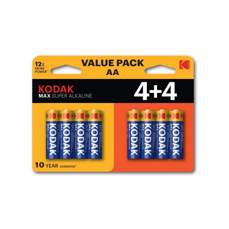 Kodak MAX SUPER Jednorázová alkalická baterie AA, 8-pack