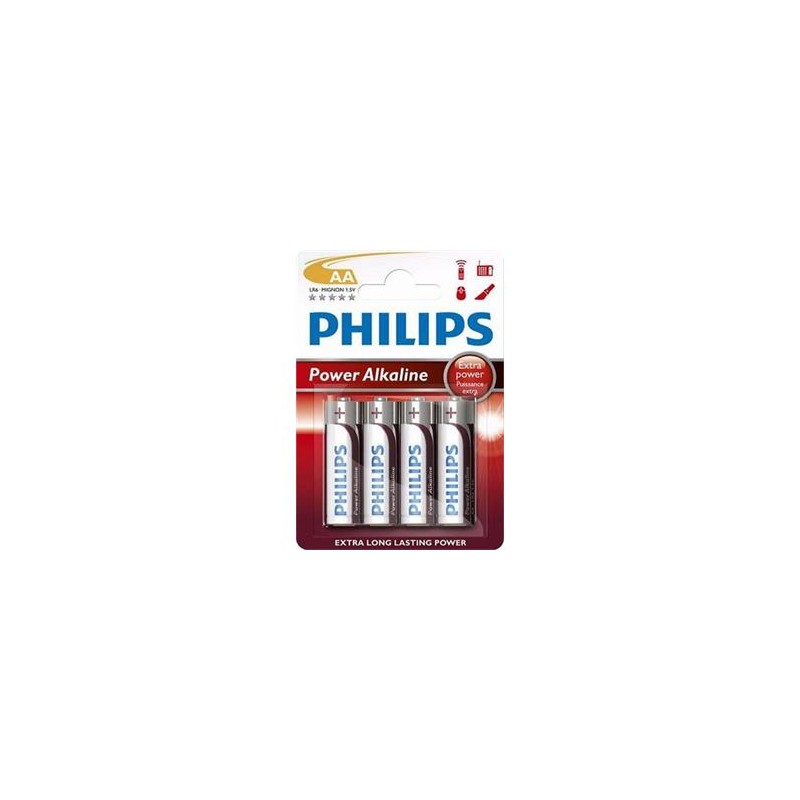PHILIPS POWER Jednorázová alkalická baterie AA, 4-pack