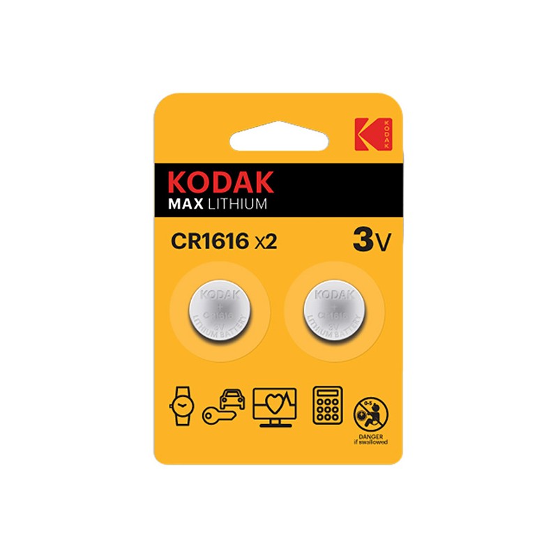 Kodak MAX Jednorázová lithiová baterie CR1616, 2-pack