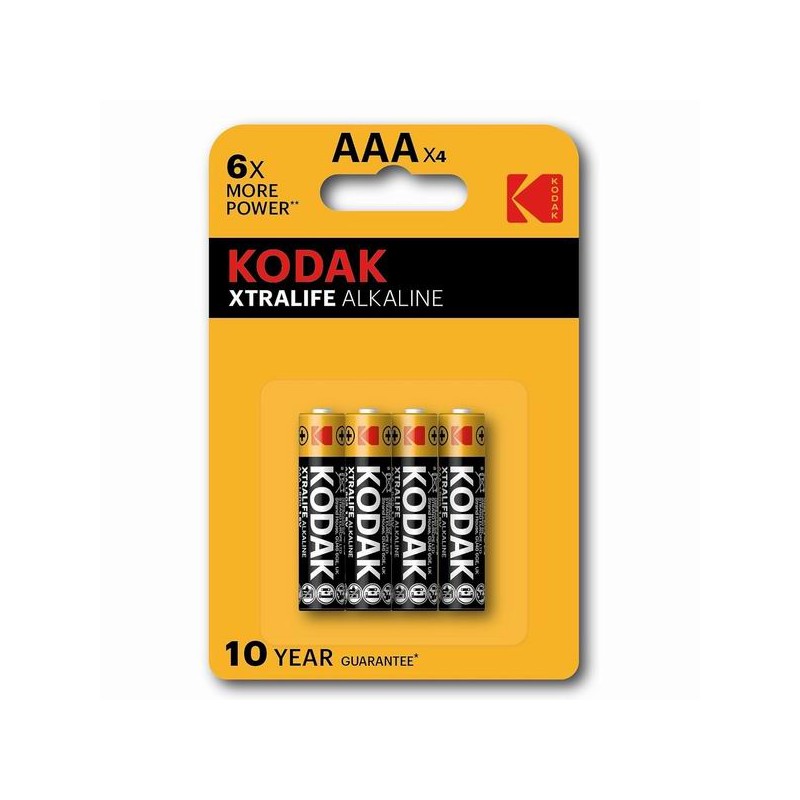 Kodak XTRALIFE Jednorázová alkalická baterie AAA, 4-pack