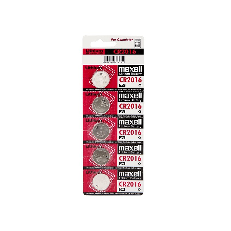 Maxell Jednorázová lithiová baterie CR2016, 5-pack