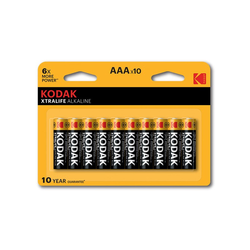 Kodak XTRALIFE Jednorázová alkalická baterie AAA, 10-pack